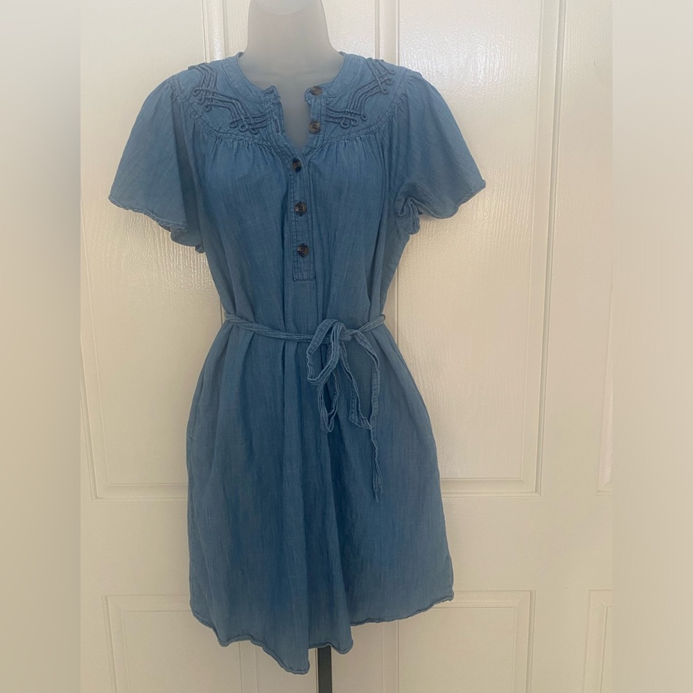 Sonoma Blue Chambray Dress Sz L